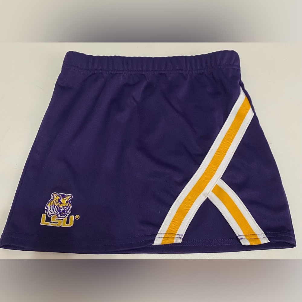 Purple Women's Shorts with Yellow Stripes